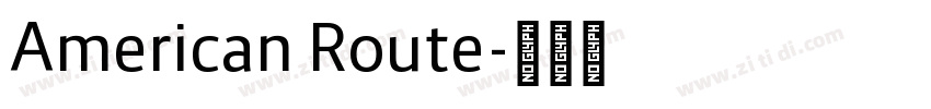 American Route字体转换